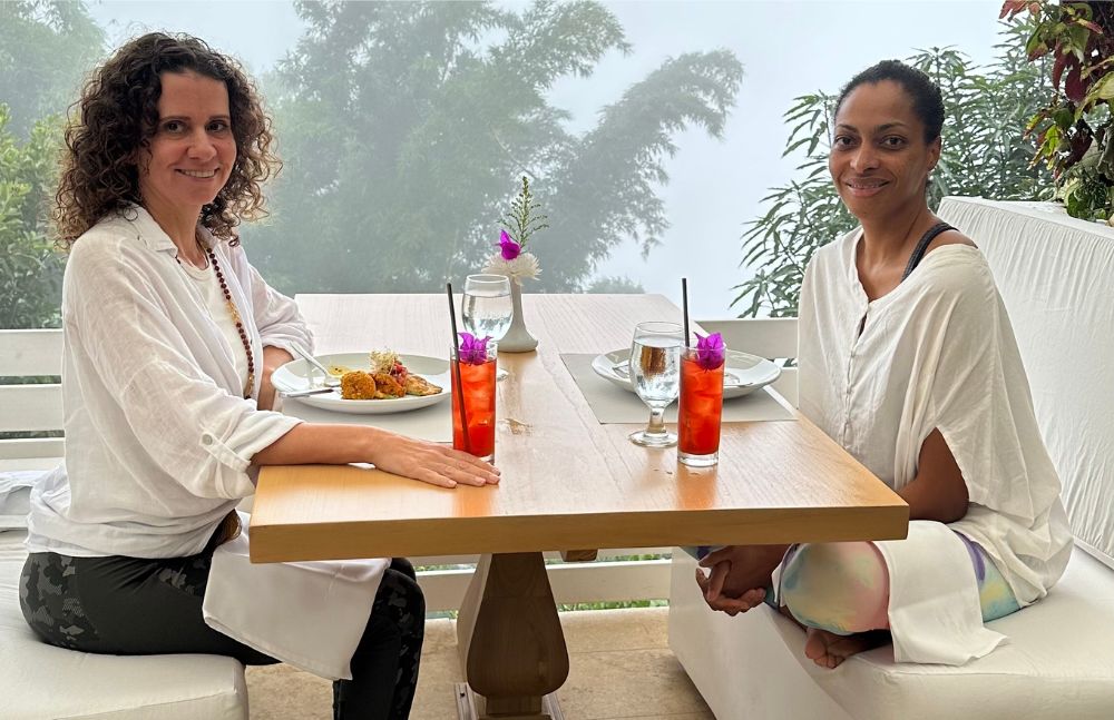 Rita and Candice having lunch at The Retreat Costa Rica