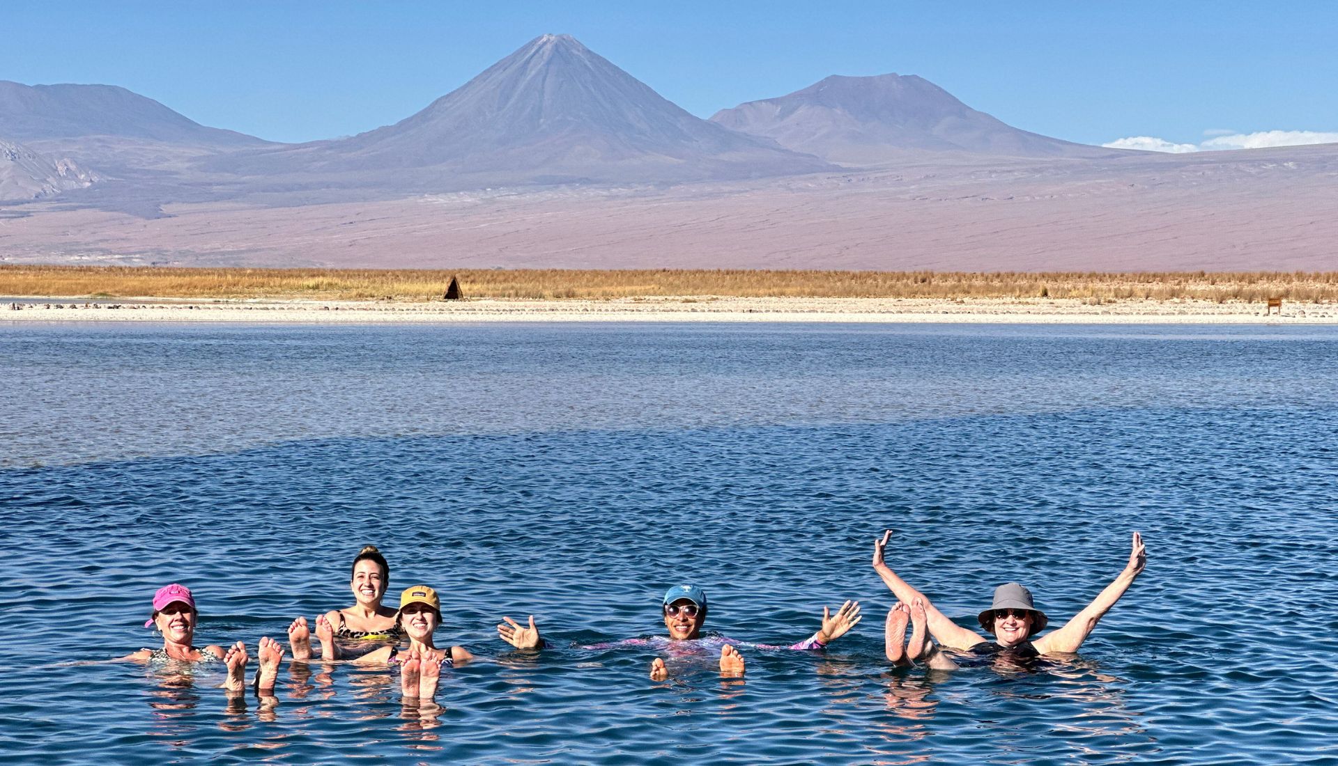 Atacama floating in desert salt pools